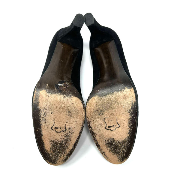 Stuart Weitzman size 8 black suede heels JW408932 M width - Picture 9 of 9